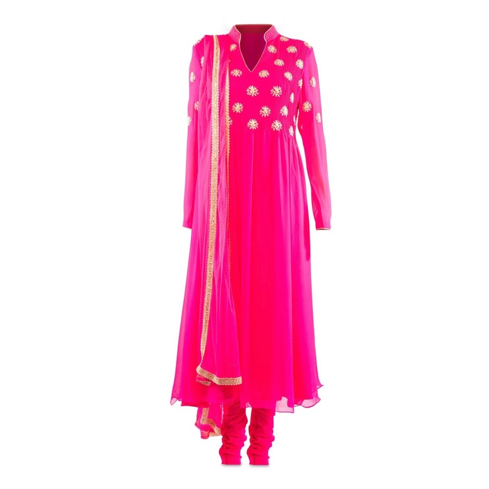 Kyna Bhavna Pink Pattern Salvaar
